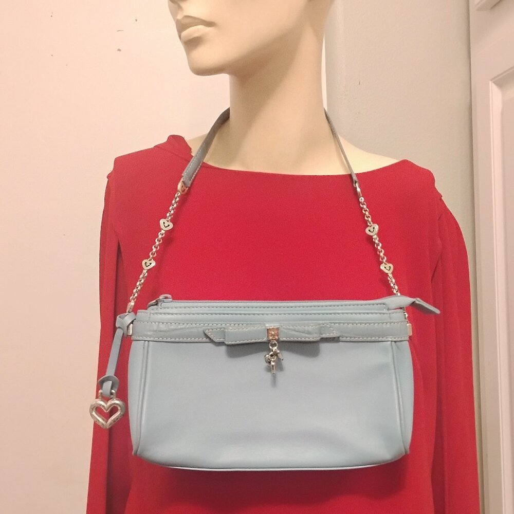 ❤️BRIGHTON BRIGHTON MARIAH Enamel Heart Chain Strap Purse & Dustbag